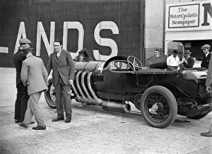 22 litre Benz of GK Clowes at a Surbiton Motor Club race meeting, Brooklands, Surrey, 1928