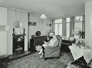 South London Prints: 22 Minstead Gardens, Alton Estate, Wandsworth, London: living room, 1960. Creator: Unknown