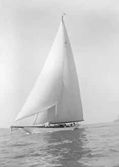 Adam Mortimer Gallery: The 23-metre cutter Astra sailing close-hauled, 1928. Creator: Kirk & Sons of Cowes