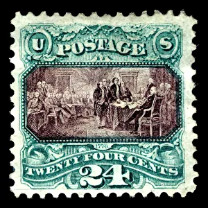 Independence Gallery: 24c Declaration of Independence re-issue single, 1875. Creator