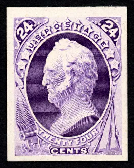 Scott Winfield Prints: 24c General Winfield Scott card plate proof, 1893. Creator: Unknown