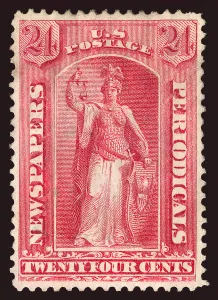 24c Justice Newspapers and Periodicals imprint single, 1875. Creator: Unknown 24c Justice Newspapers and Periodicals imprint single, 1875. Creator: Unknown