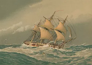 A 28-Gun Frigate, about 1794, c1890. Artist: William Frederick Mitchell