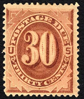 30c Postage Due single, 1879. Creator: Unknown