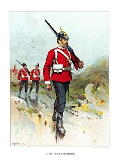 Geoffrey Douglas Giles Prints: The 30th East Lancashire, c1890. Artist: Geoffrey Douglas Giles