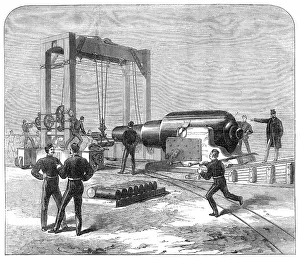 Ordnance Prints: The 35-ton gun, called The Woolwich Infant, 1871. Creator: Unknown