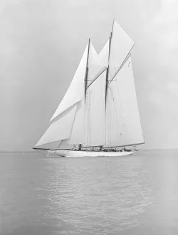 The 380 ton A Class schooner Margherita sailing close-hauled, 1913
