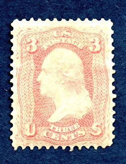 Presidential Collection: 3c Washington single, August 17, 1861. Creator: National Bank Note Company