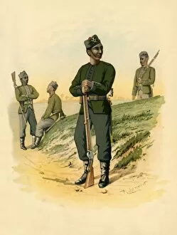 British Indian Army Gallery: The 3rd Gorkhas, 1890. Creator: Godfrey Douglas Giles