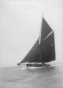 Kemp Prints: The 40 ton cutter Zoraida, 1939. Creator: Kirk & Sons of Cowes