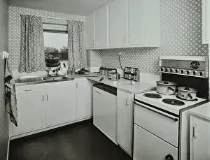 The London Archives Prints: 45 Enfield Chase, Houghton Regis, Dunstable, Bedfordshire: kitchen, 1971. Creator: Unknown