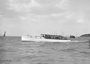 A 45 ft Wolseley cabin launch. Creator: Kirk & Sons of Cowes
