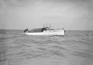 A 45 ft Wolseley cabin launch. Creator: Kirk & Sons of Cowes