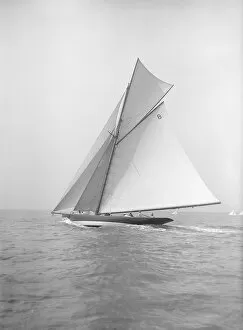 The 45 ton cutter Varia under sail, 1911. Creator: Kirk & Sons of Cowes