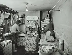 Poplar Tower Hamlets London England Prints: 47 Monier Street, Poplar, London: kitchen in dilapidated condition, 1962. Creator: Unknown