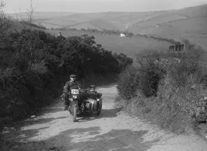 Sidecar Prints: 499 cc Rudge-Whitworth and sidecar of E Travers