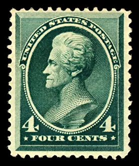 General Jackson Prints: 4c Andrew Jackson single, 1883. Creator: American Bank Note Company