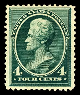 Presidential Collection: 4c Andrew Jackson single, 1883. Creator: American Bank Note Company