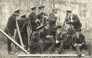 Russian Federation Prints: 4th grade students of the Irkutsk Mining School with a teacher, 1914. Creator: Unknown