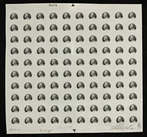 Dollar Prints: $5 Franklin vignette plate proof, Sept. 14, 1917. Creator