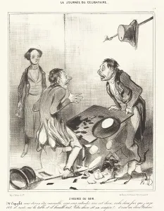 Upturned Prints: 5 heures du soir, 1839. Creator: Honore Daumier