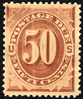 Postage Prints: 50c Postage Due single, 1879. Creator: Unknown