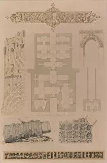 Joseph Philibert Girault De Prangey Gallery: 59. Plan et details, Château d Alep, 1843. Creator