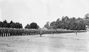 Battalion Gallery: 5th Battalion East Surrey regiment on parade, Chakrata, 1917
