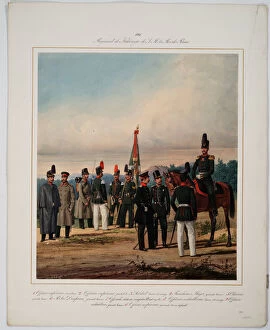 5th Kaluga Infantry Regiment of the Emperor Wilhelm I of Prussia, 1861. Artist: Piratsky, Karl Karlovich (1813-1889)