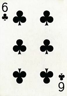 6 of Clubs from a deck of Goodall & Son Ltd. playing cards, c1940