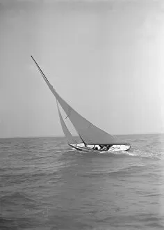 The 6 Metre class The Whim sailing upwind, 1911. Creator: Kirk & Sons of Cowes