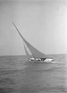 The 6 Metre class The Whim sailing upwind, 1911. Creator: Kirk & Sons of Cowes The 6 Metre class The Whim sailing upwind, 1911. Creator: Kirk & Sons of Cowes