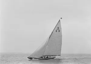 The 6 Metre international class Baccara (K9), 1921. Creator: Kirk & Sons of Cowes