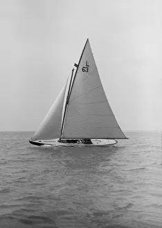 Sloop Prints: The 6 Metre sailing yacht Neerlandia VI (L63), 1913. Creator: Kirk & Sons of Cowes