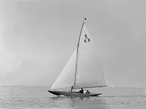 The 6 Metre sailing yacht Whimbret (K8), 1921. Creator: Kirk & Sons of Cowes