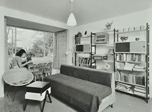South London Prints: 6 Norley Vale, Alton Estate, Wandsworth, London: living room, 1960. Creator: Unknown
