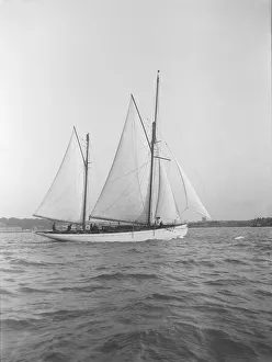 The 60 ft ketch Linth, 1912. Creator: Kirk & Sons of Cowes