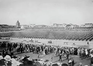 Prague Stredocesky Czech Republic Prints: 6000 girls at Sokol Sports at Prague, Austria, 1912. Creator: Bain News Service