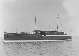 The 65 ton motor yacht Mairi, 1921. Creator: Kirk & Sons of Cowes