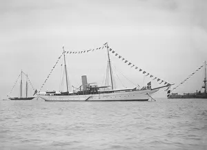 The 664 ton steam yacht North Star, 1911. Creator: Kirk & Sons of Cowes The 664 ton steam yacht North Star, 1911. Creator: Kirk & Sons of Cowes