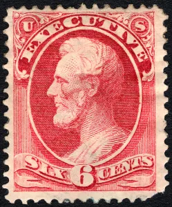 Lincoln Abraham Prints: 6c Abraham Lincoln Executive single, 1873. Creator: Unknown