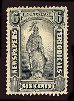 6c Statue of Freedom Newspapers and Periodicals imprint single, 1875. Creator: Unknown 6c Statue of Freedom Newspapers and Periodicals imprint single, 1875. Creator: Unknown