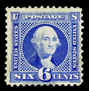 Collecting Gallery: 6c Washington re-issue single, 1875. Creator: National Bank Note Company