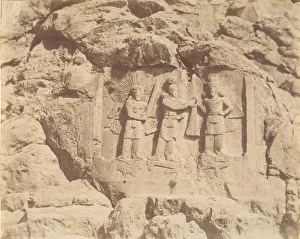 Pesce Collection: (7) [Tag-e Bustan, Crowning Ceremony of Shapour II, Kermanshah], 1840s-60s