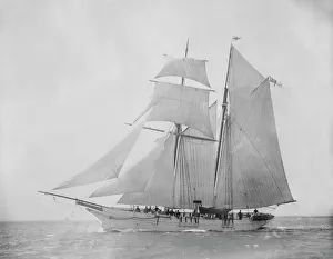 The 76 ton schooner Lisette under sail. Creator: Kirk & Sons of Cowes
