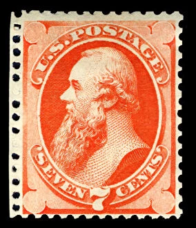 7c Edwin M. Stanton special printing single, 1875. Creator: Continental Bank Note Company