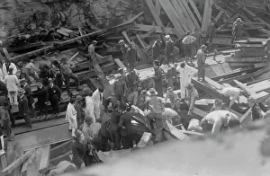 Subway Prints: 7th Ave. subway cave-in, 1915. Creator: Bain News Service