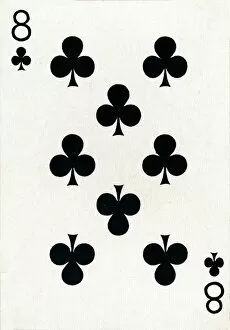 Deck Of Cards Collection: 8 of Clubs from a deck of Goodall & Son Ltd. playing cards, c1940