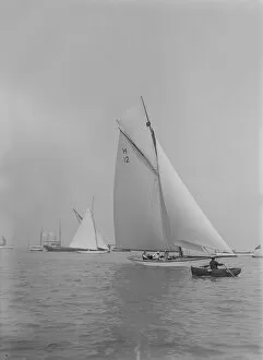 William Fife Iii Collection: The 8 Metre Class The Truant (H12) sailing close-hauled. Creator: Kirk & Sons of Cowes