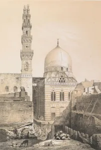 Girault De Prangey Philibert Joseph Prints: 80. Mosquee et Tombeau d el Ghoury, au Kaire, 1843